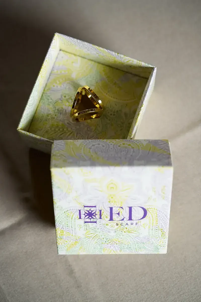 Altın Kaplama Şal / Eşarp Yüzüğü - ED SCARF