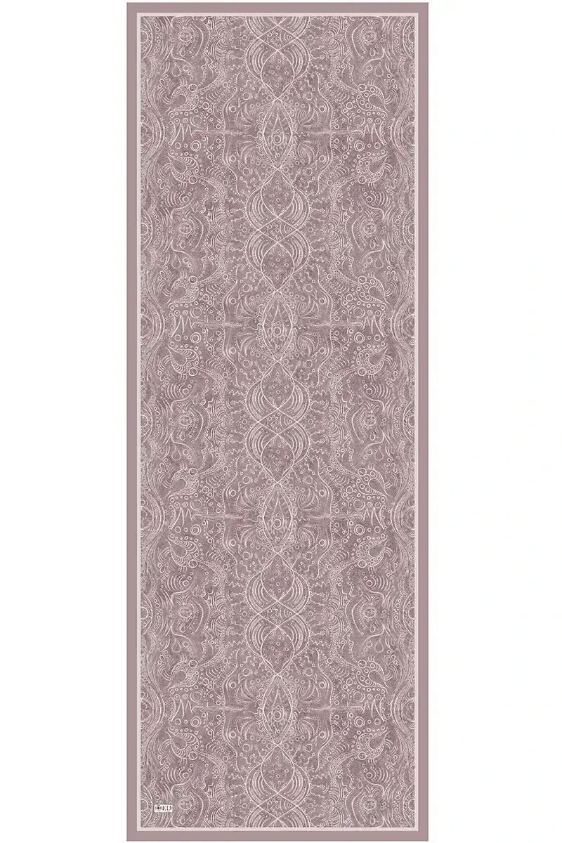 Astra Desen Pamuk İpek Şal - Pembe - 4