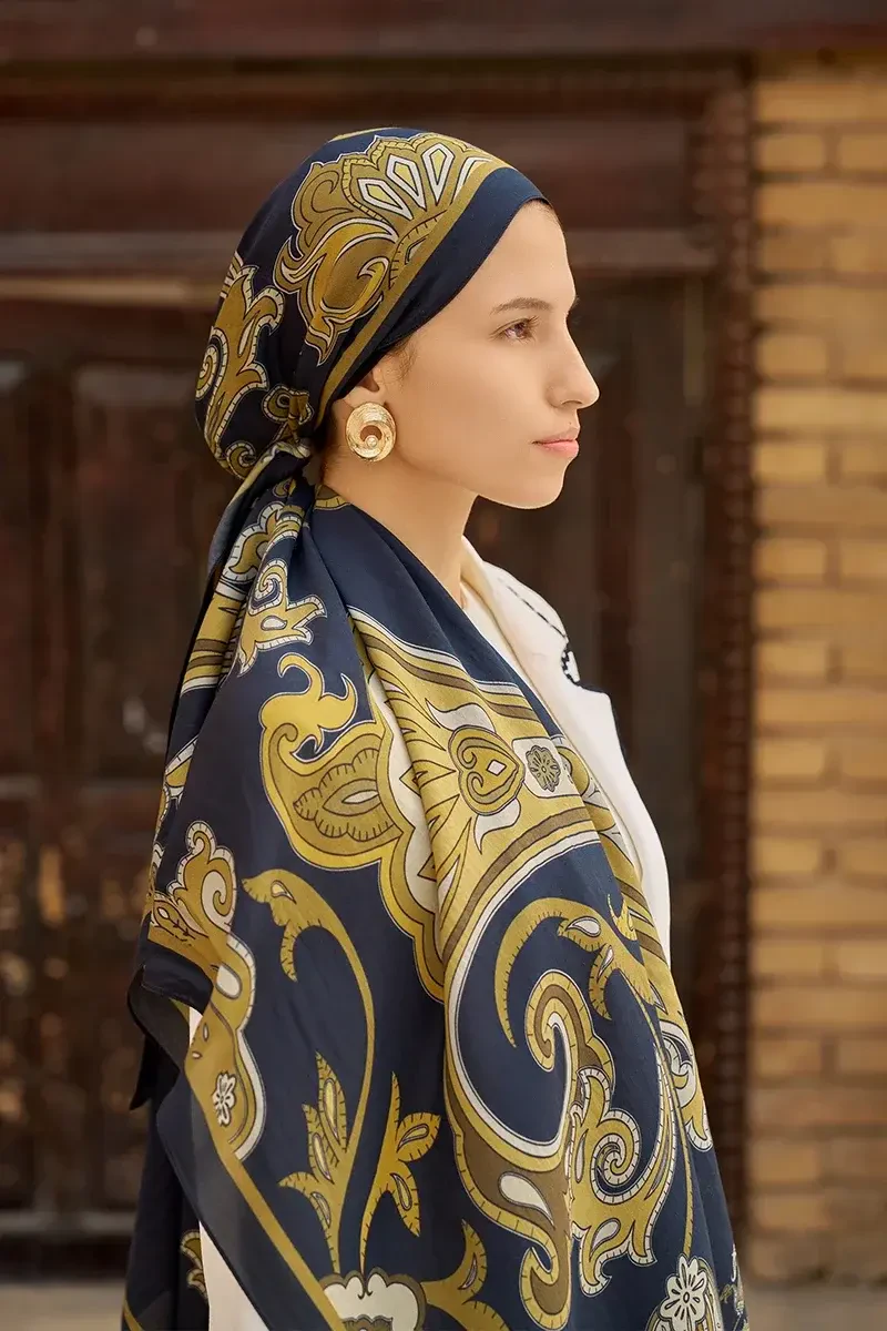 Bramble Floş Viskon Şal - Gold - ED SCARF