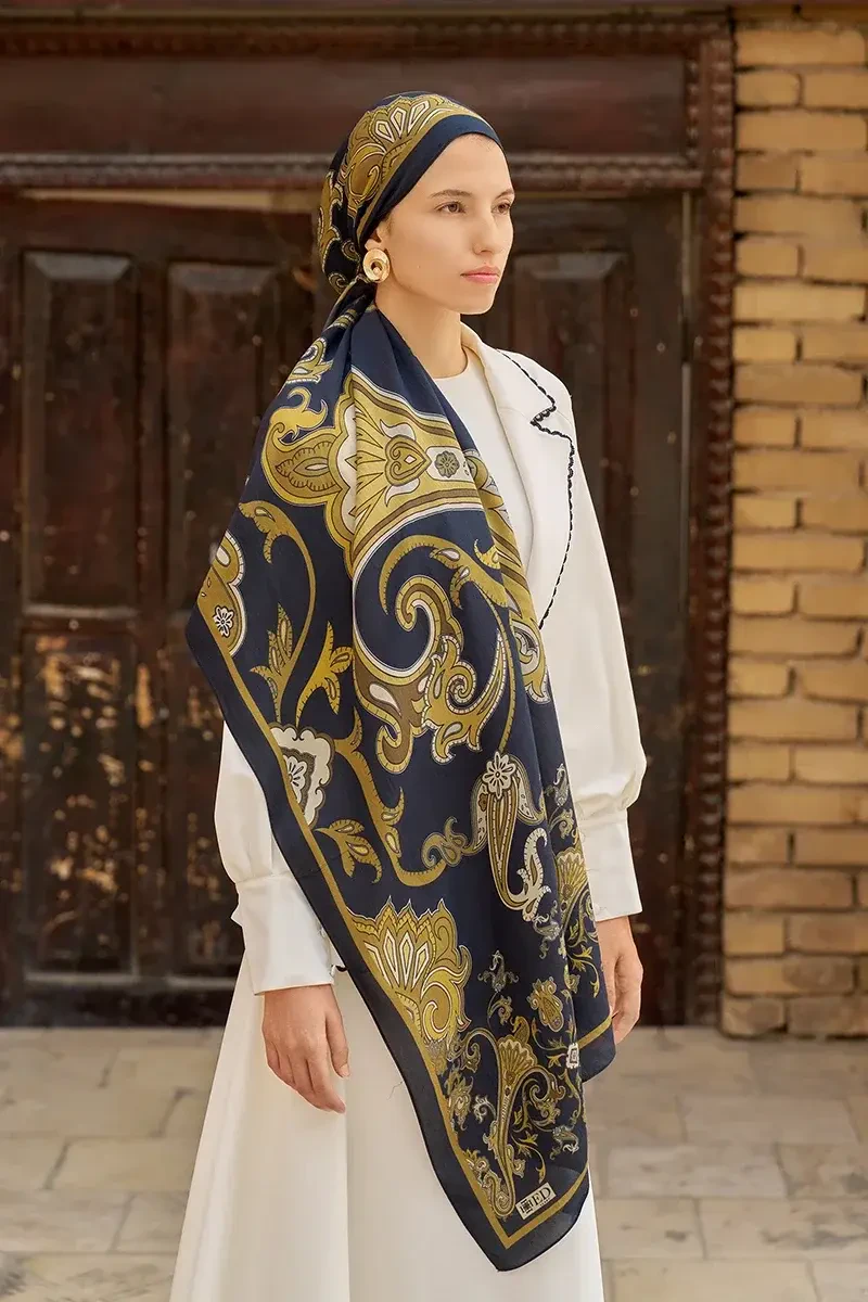 Bramble Floş Viskon Şal - Gold - ED SCARF