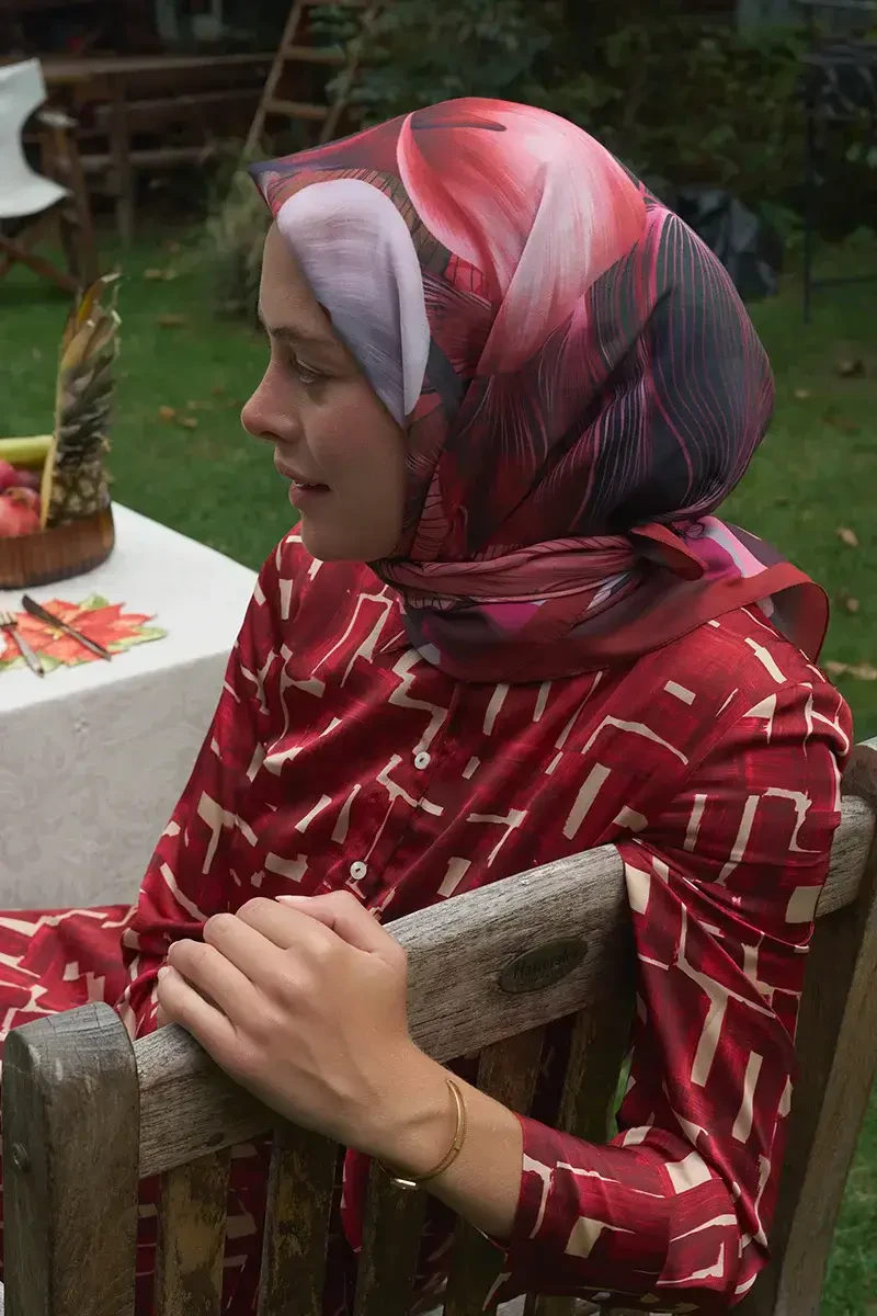 Calla Modal Eşarp - Bordo - ED Scarf