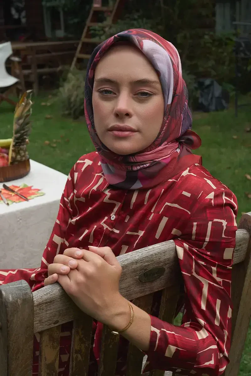 Calla Modal Eşarp - Bordo - ED Scarf