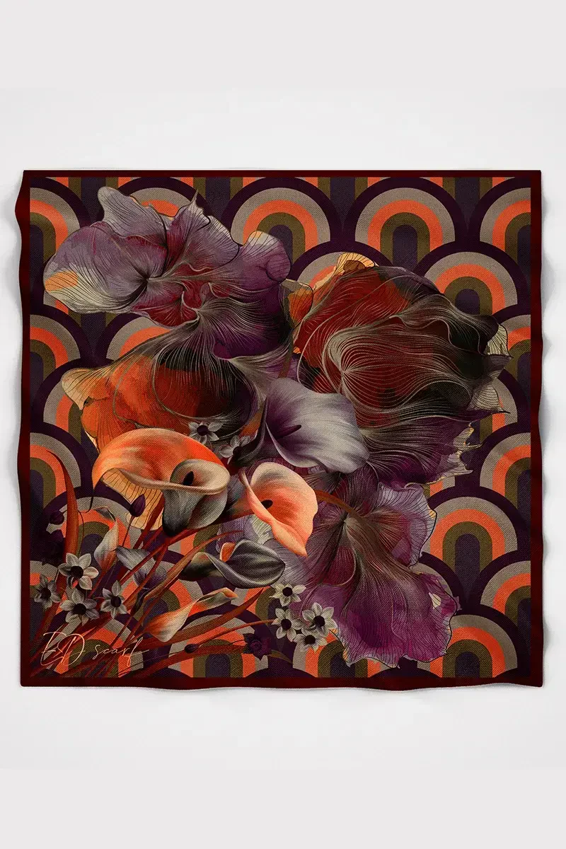 Calla Modal Eşarp - Kızıl Kahve - ED Scarf