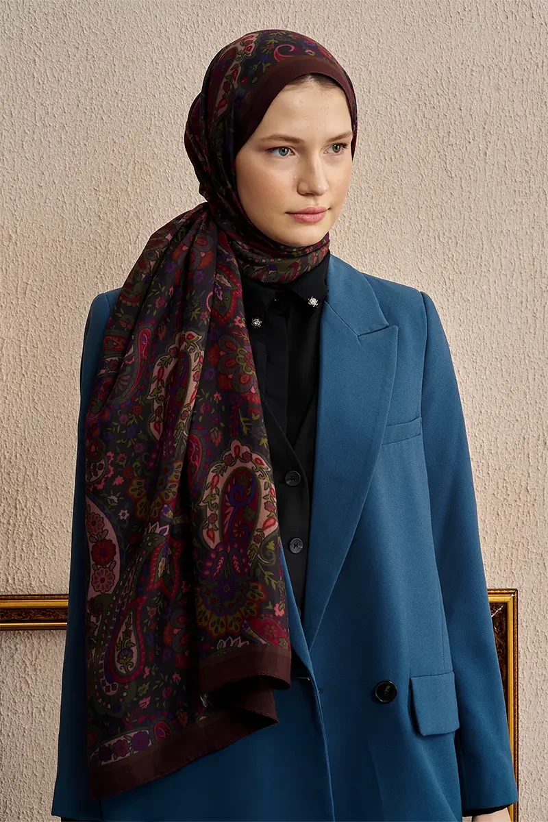 Celebrity Bliss Şal - Kızıl Kahve - 2