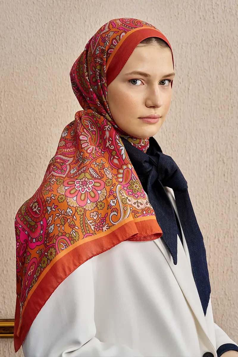Celebrity Bliss Şal - Turuncu - ED SCARF
