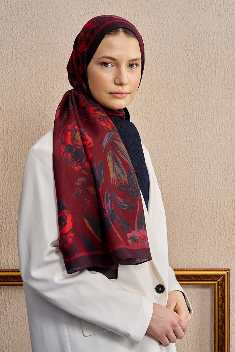 Celebrity Carmina Şal - Bordo - 1