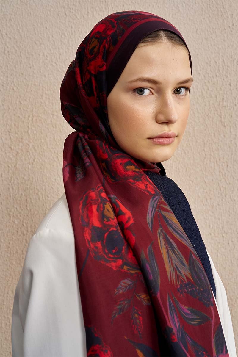 Celebrity Carmina Şal - Bordo - 2