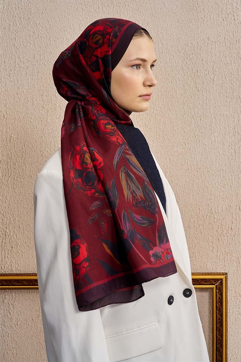 Celebrity Carmina Şal - Bordo - 4