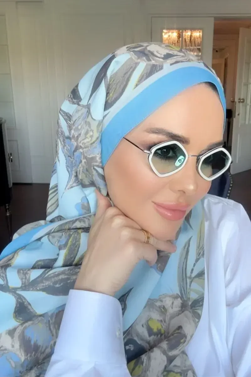 Celebrity Carmina Şal - Mavi - ED SCARF