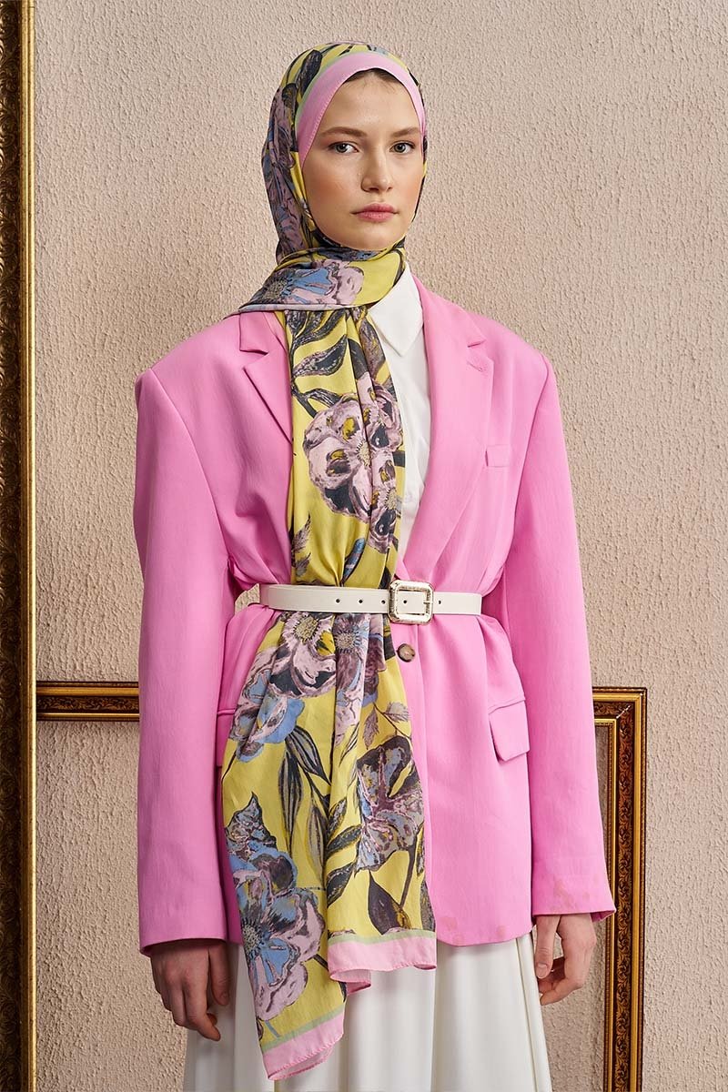 Celebrity Carmina Şal - Sarı - 4