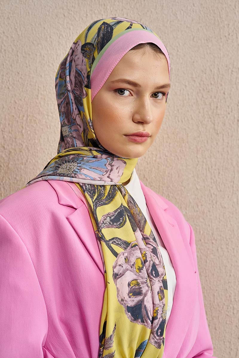 Celebrity Carmina Şal - Sarı - 2