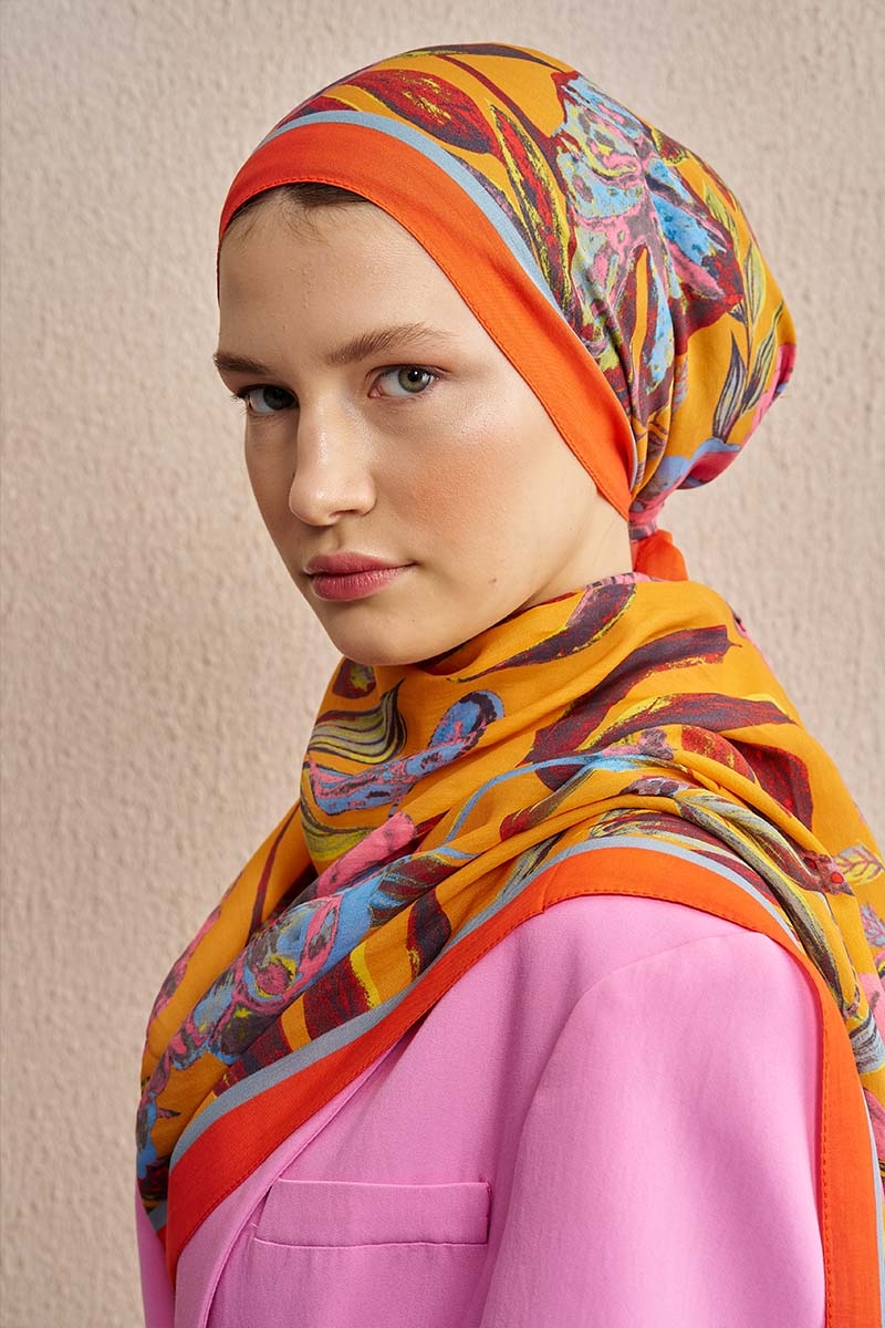 Celebrity Carmina Şal - Turuncu - 1