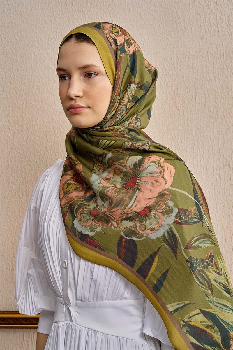 Celebrity Carmina Şal - Yağ Yeşili - 2