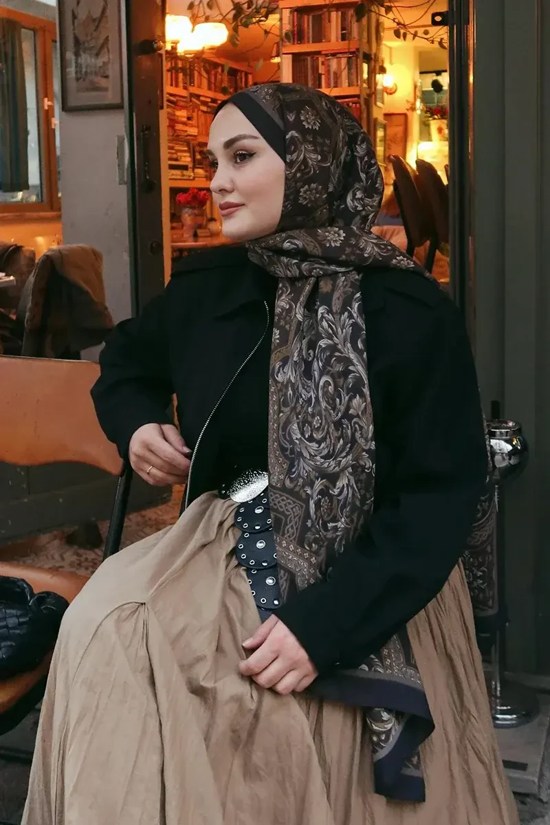 Celebrity Celestial Şal - Siyah / Gold - ED SCARF