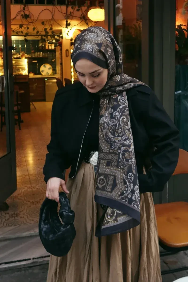 Celebrity Celestial Şal - Siyah / Gold - ED SCARF