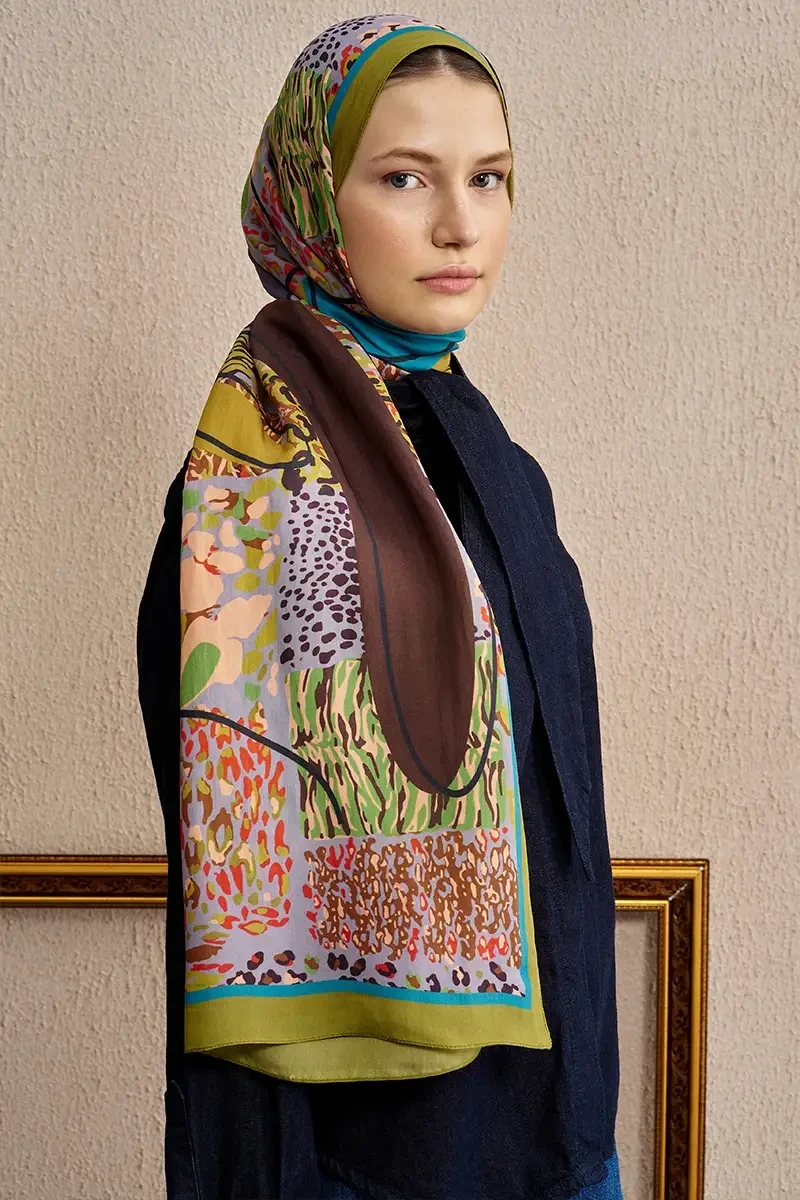 Celebrity Sable Şal - Yağ Yeşili - ED SCARF