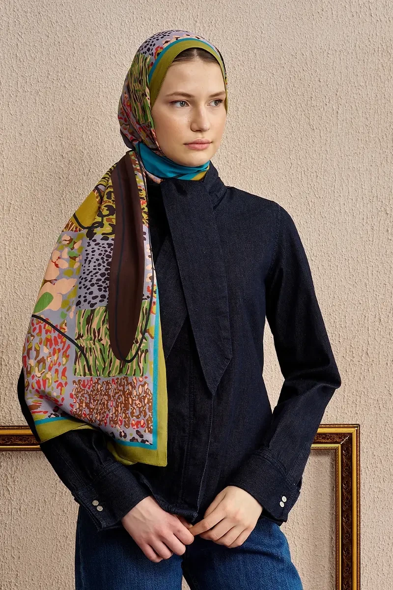 Celebrity Sable Şal - Yağ Yeşili - ED SCARF