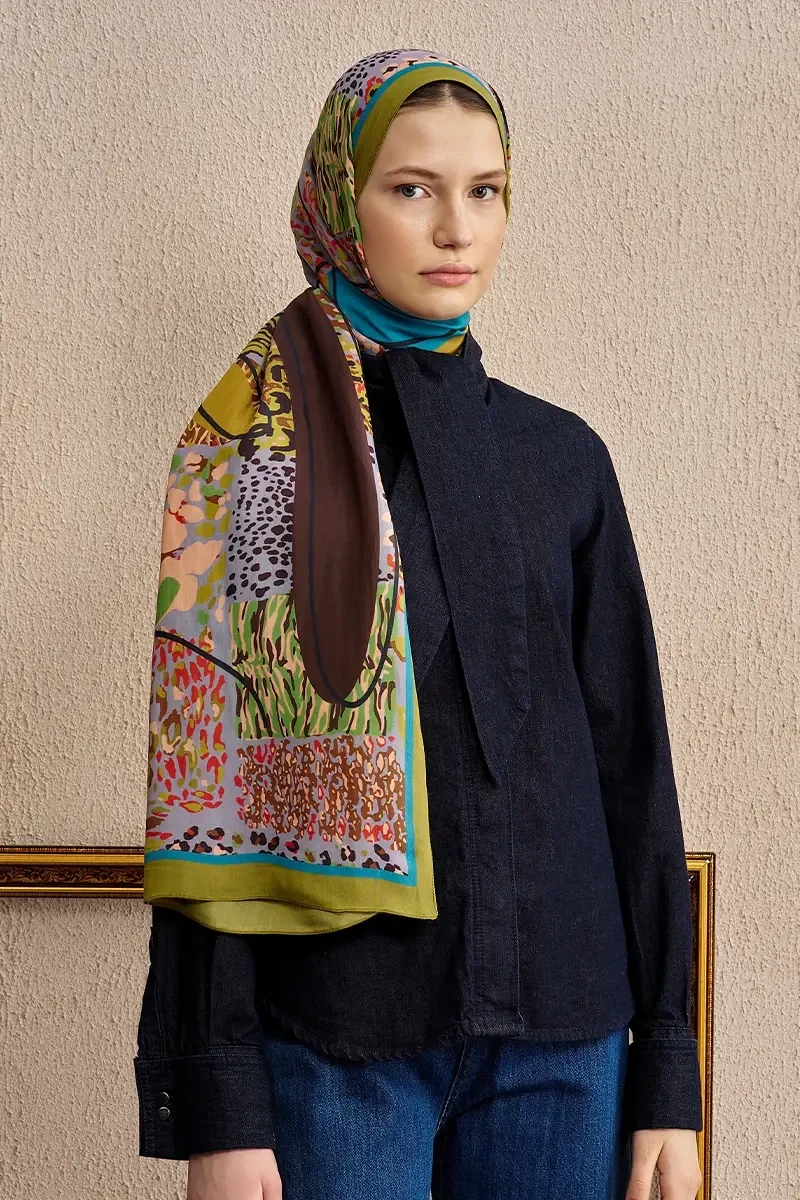 Celebrity Sable Şal - Yağ Yeşili - 4