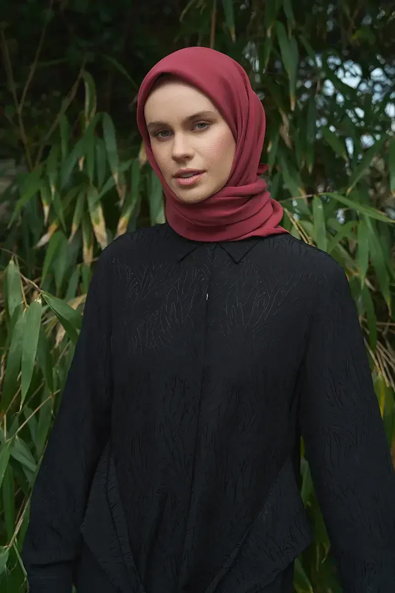 Classic Collection Modal Eşarp - Bordo - ED Scarf