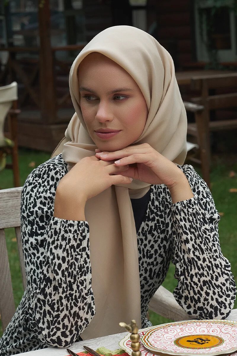 Classic Collection Modal Eşarp - Koyu Bej - ED Scarf