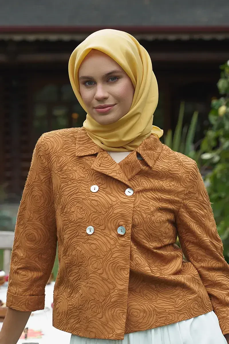 Classic Collection Modal Eşarp - Koyu Sarı - ED Scarf