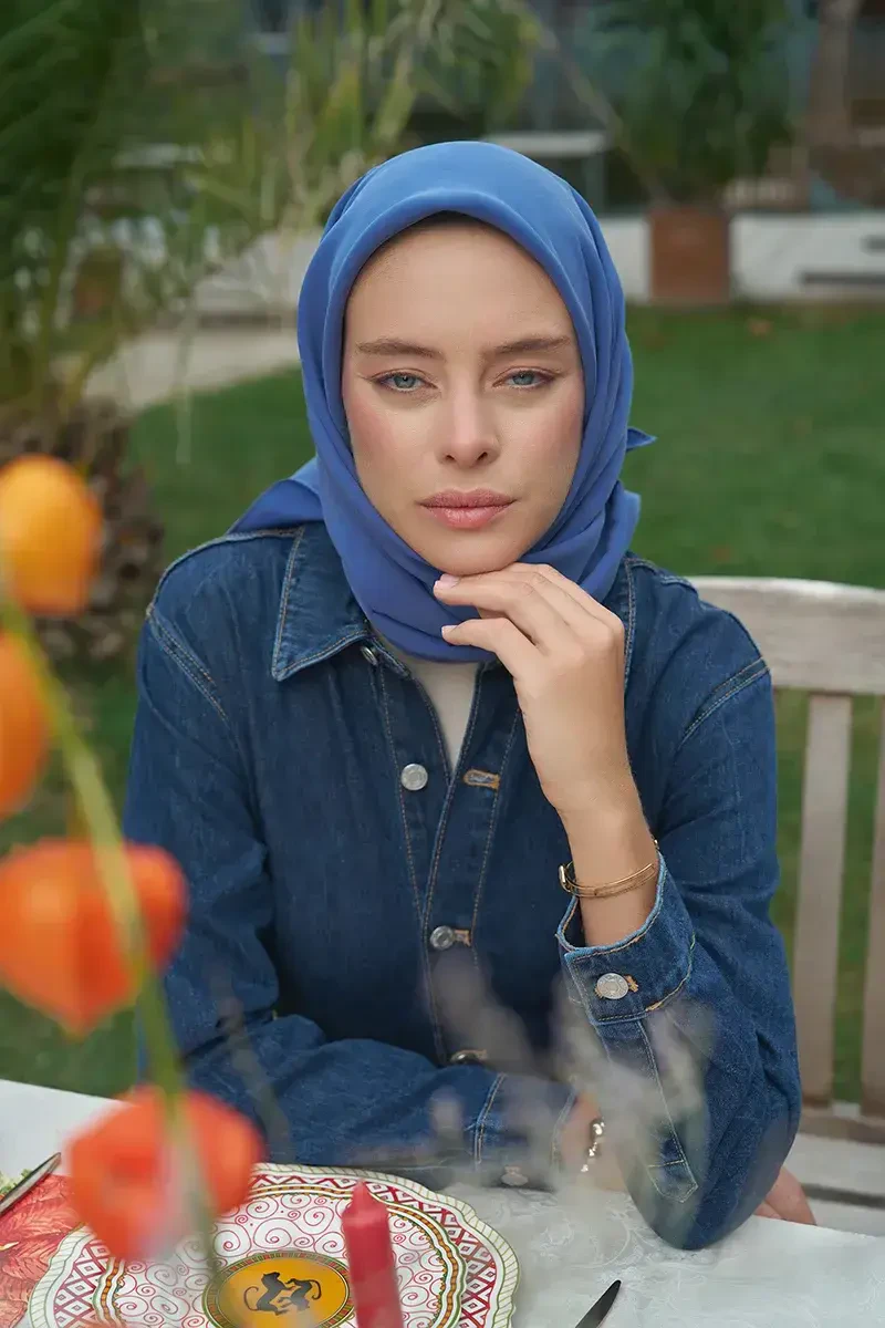 Classic Collection Modal Eşarp - Mavi - ED Scarf
