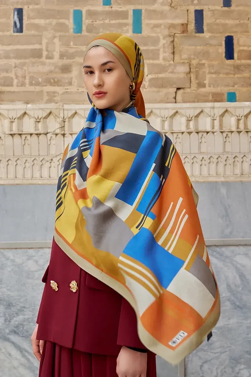 Clover Floş Viskon Şal - Bej - ED SCARF