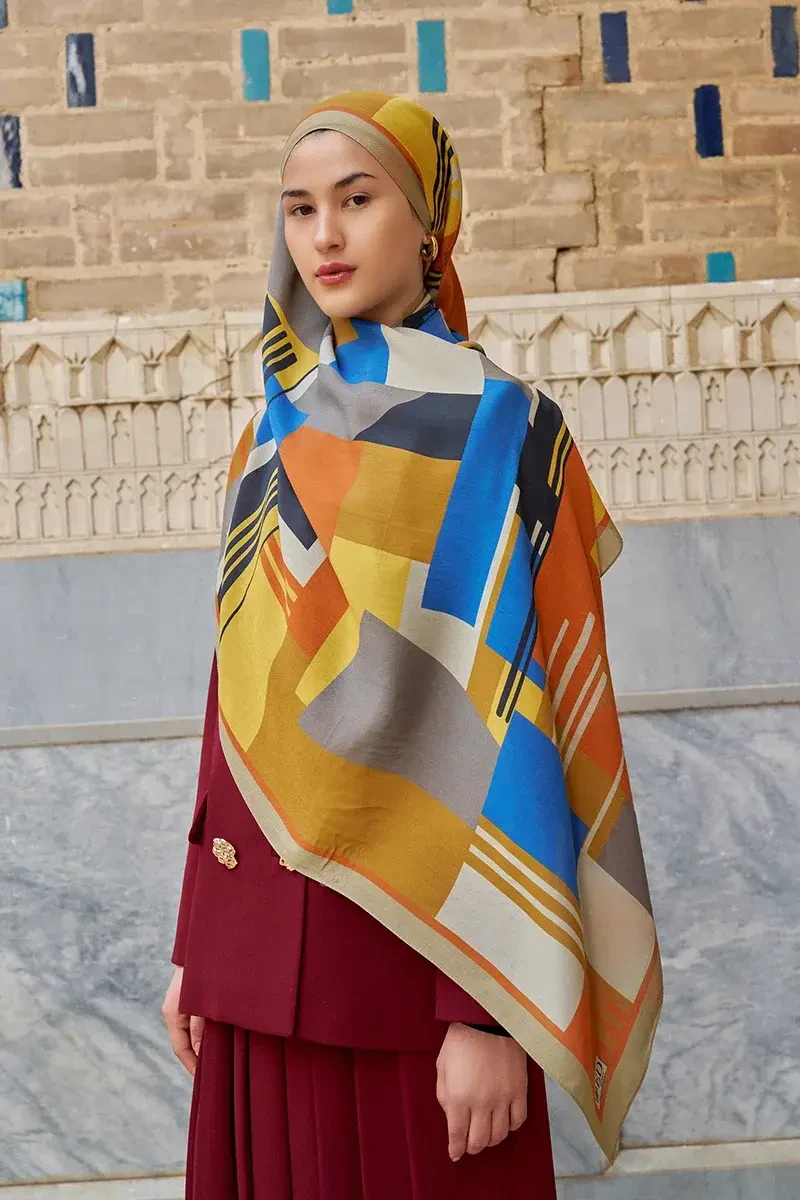 Clover Floş Viskon Şal - Bej - ED SCARF