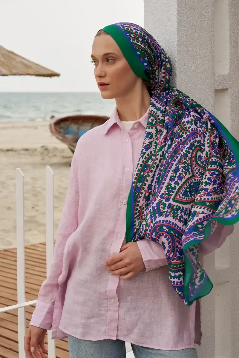 Curated Ethnic Flower Şal - Benetton - 2