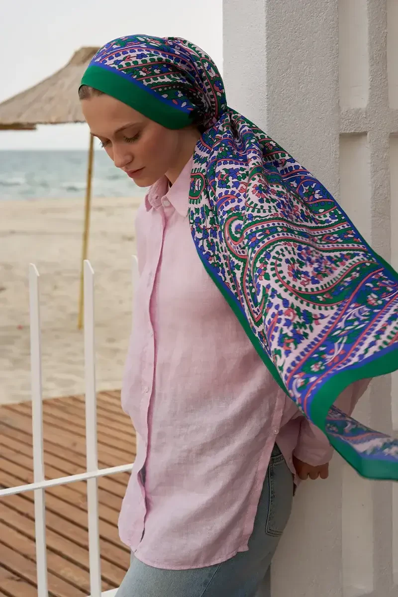 Curated Ethnic Flower Şal - Benetton - 3