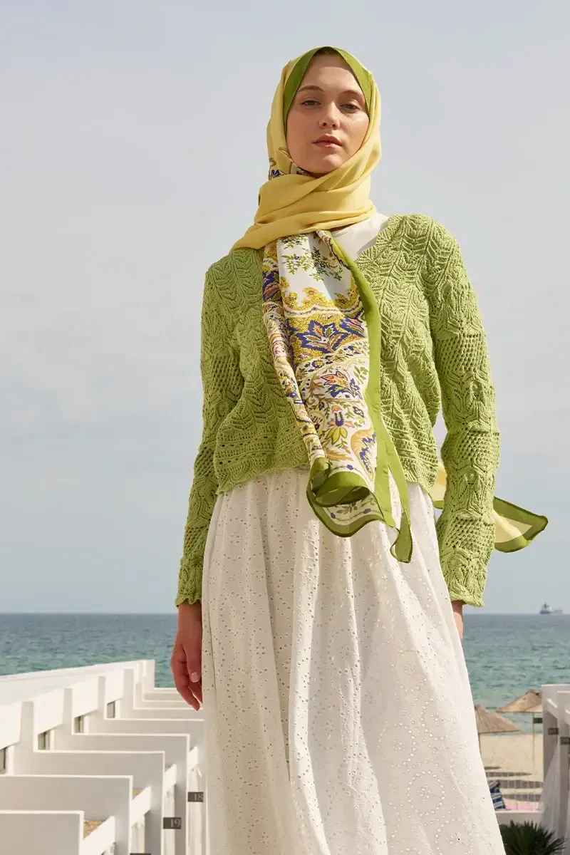 Curated Ethnic Şal - Sarı - ED Scarf