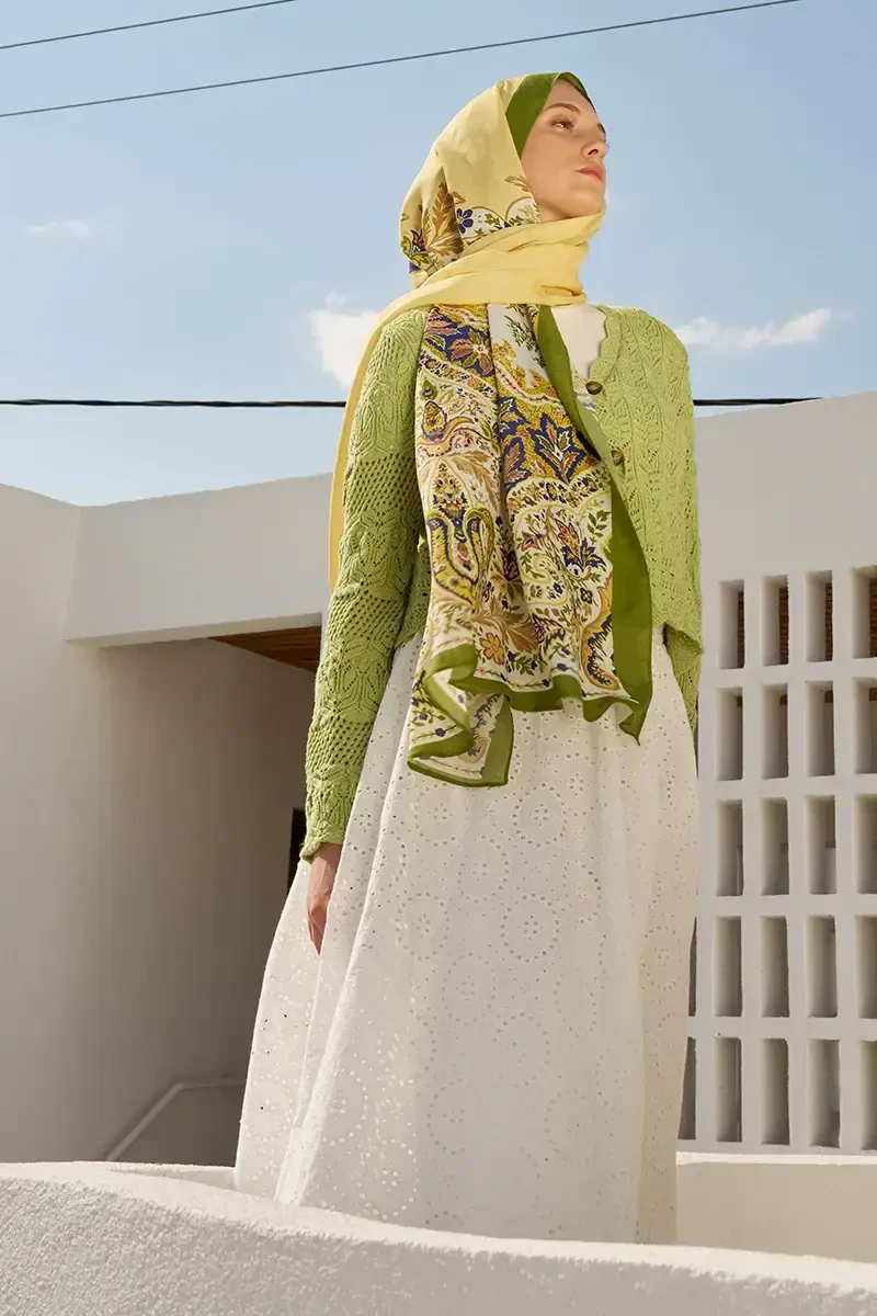 Curated Ethnic Şal - Sarı - ED Scarf