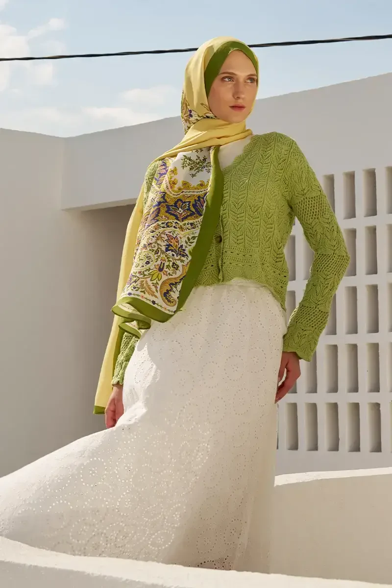 Curated Ethnic Şal - Sarı - ED Scarf