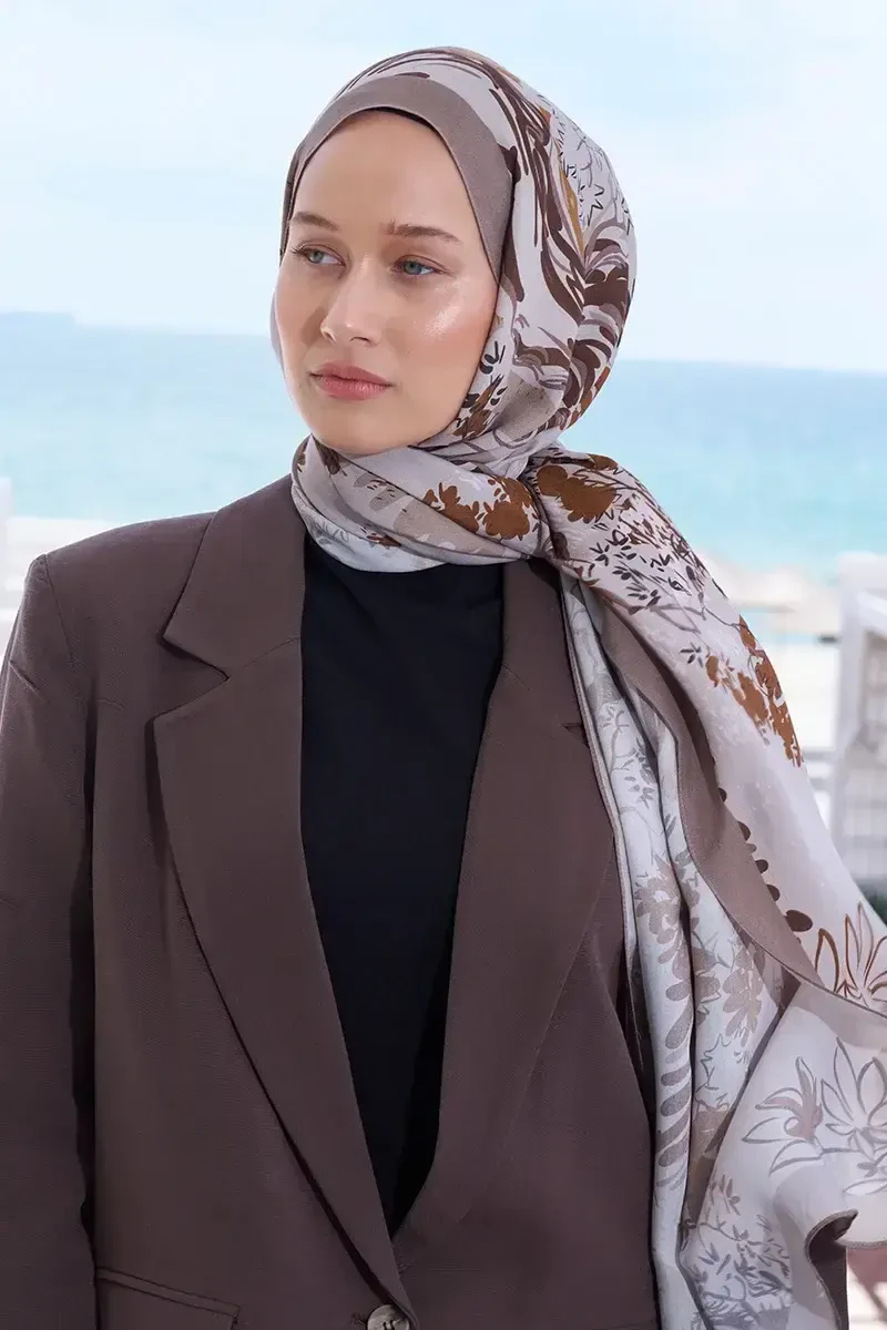 Curated Forest Şal - Kahverengi - ED Scarf