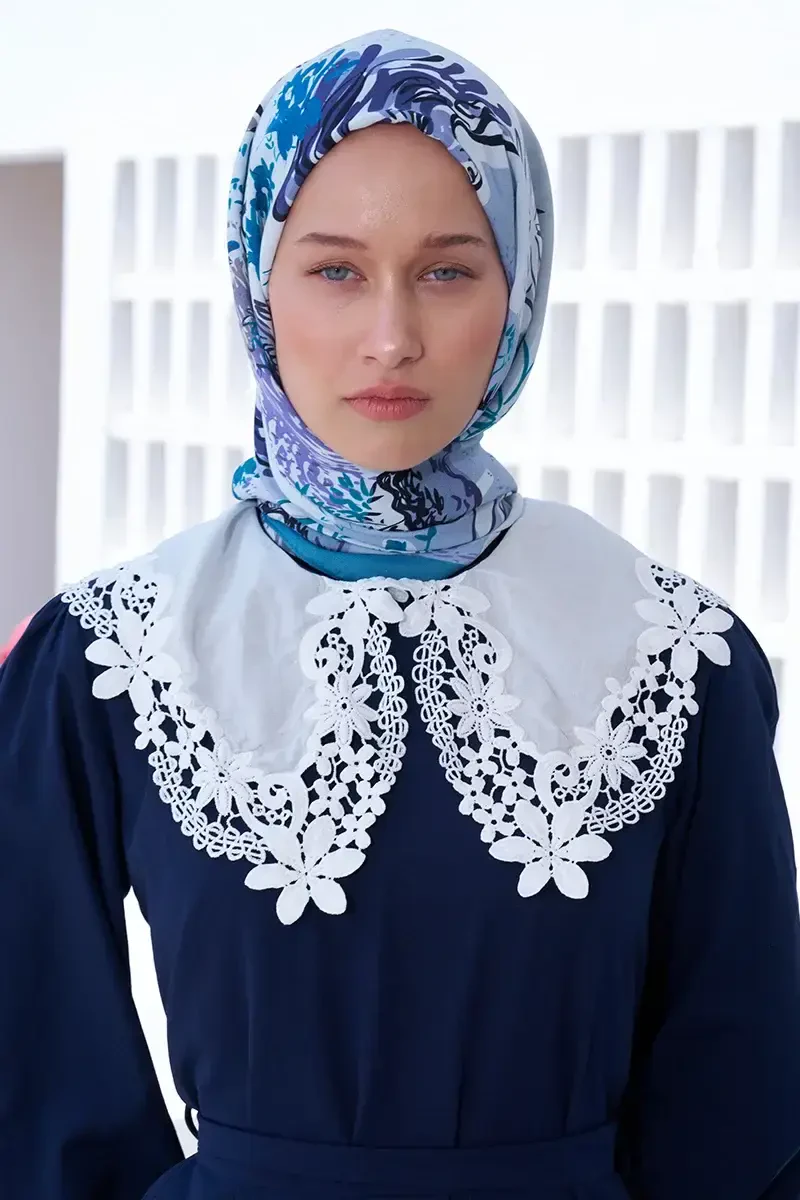 Curated Forest Şal - Mavi - ED Scarf