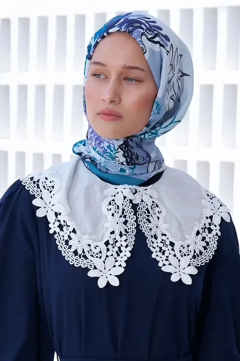 Curated Forest Şal - Mavi - ED Scarf