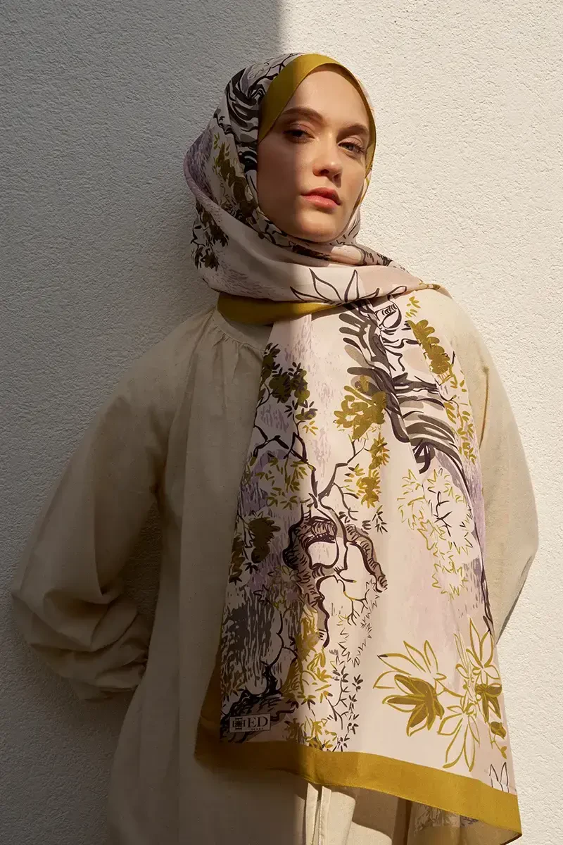 Curated Forest Şal - Yağ Yeşili - ED Scarf