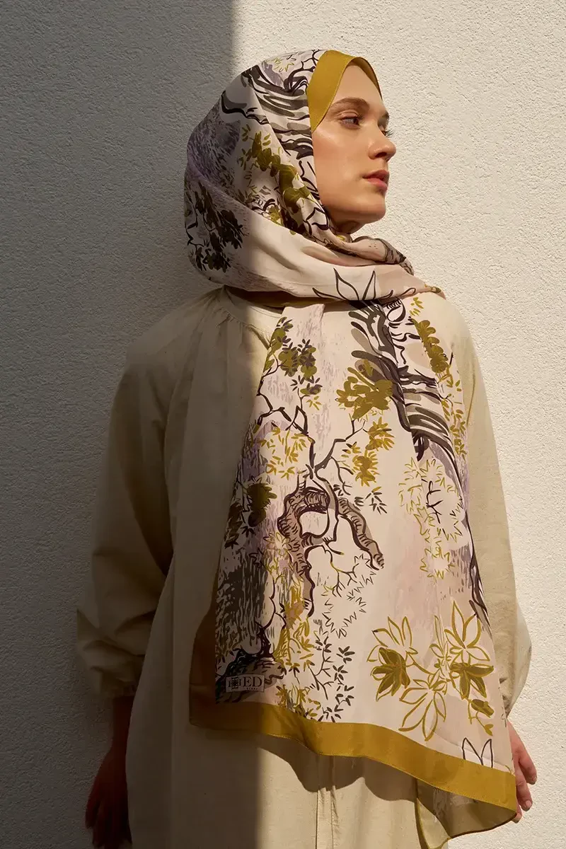 Curated Forest Şal - Yağ Yeşili - ED Scarf