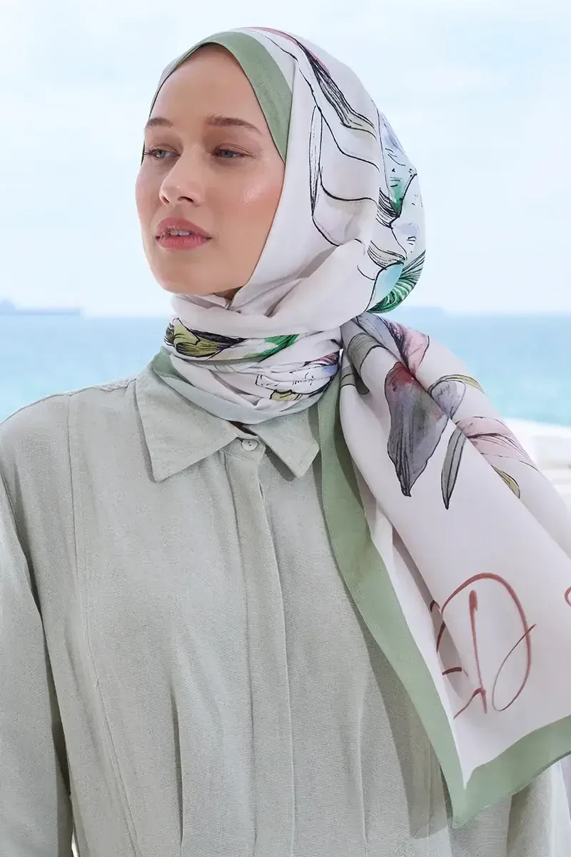 Curated Lilium Şal - Bej - ED Scarf