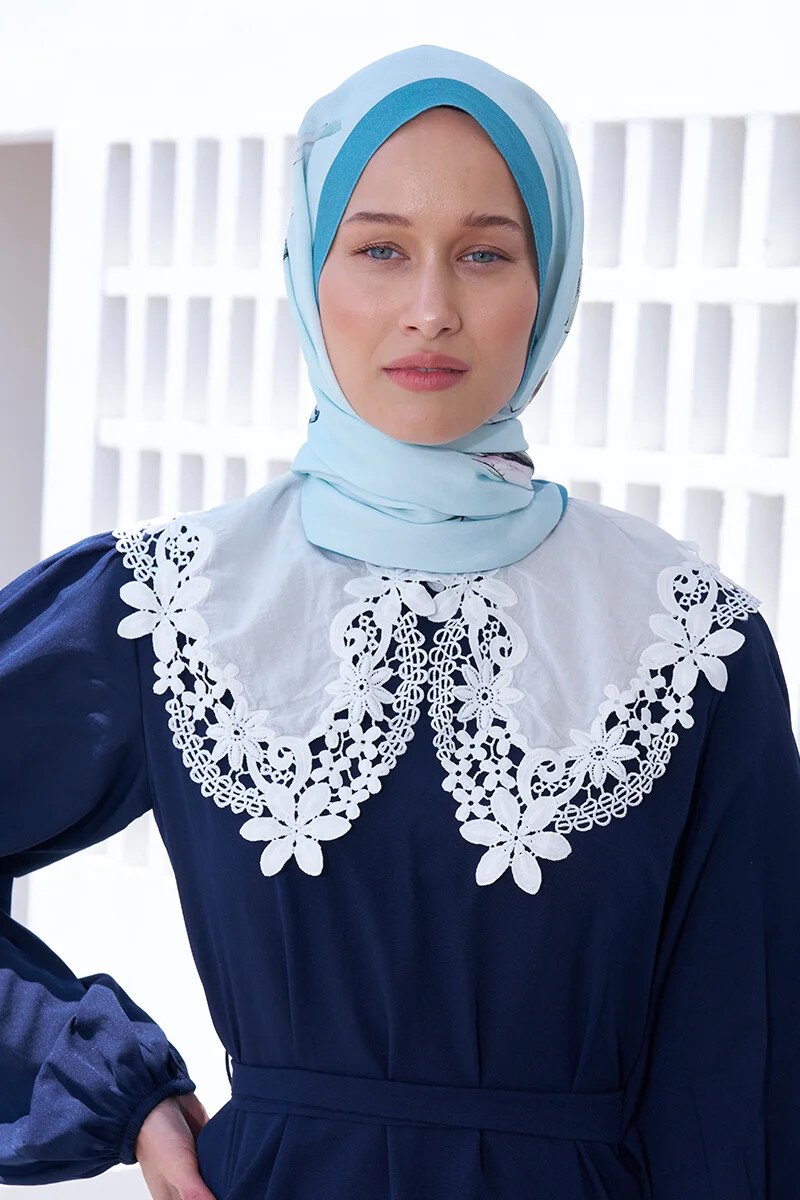 Curated Lilium Şal - Soft Mavi - ED Scarf