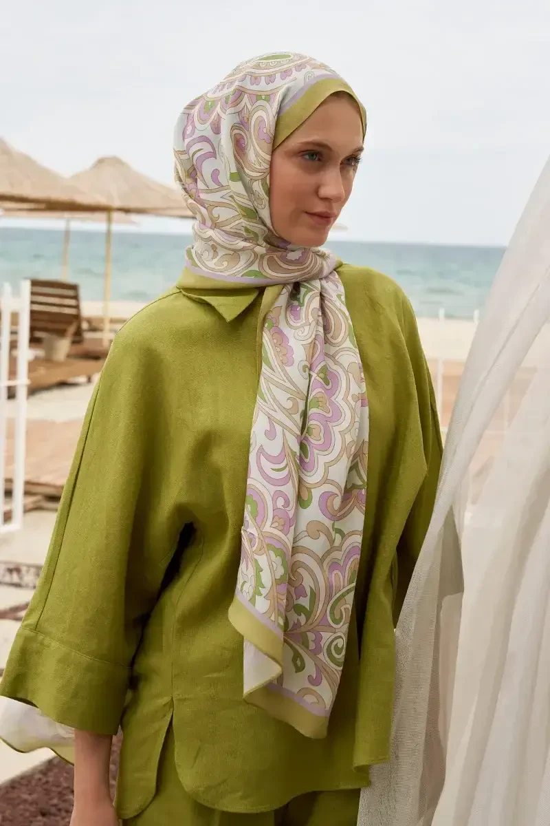 Curated Outline Şal - Yağ Yeşili - ED Scarf