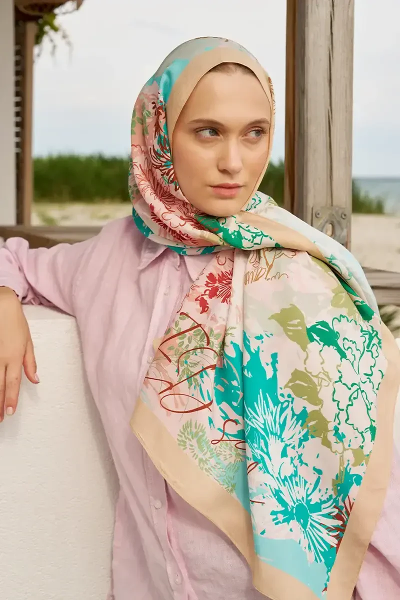 Curated Paradise Şal - Bej - ED Scarf