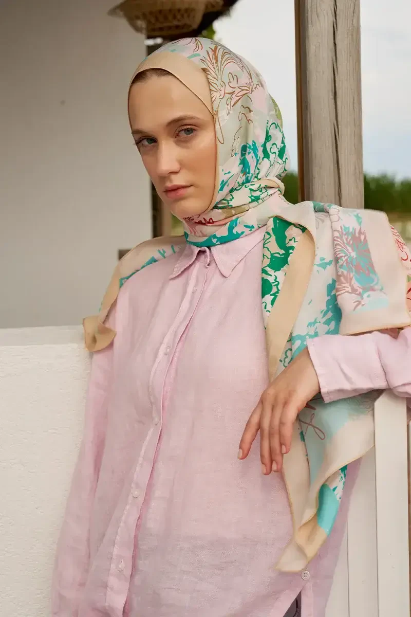 Curated Paradise Şal - Bej - ED Scarf