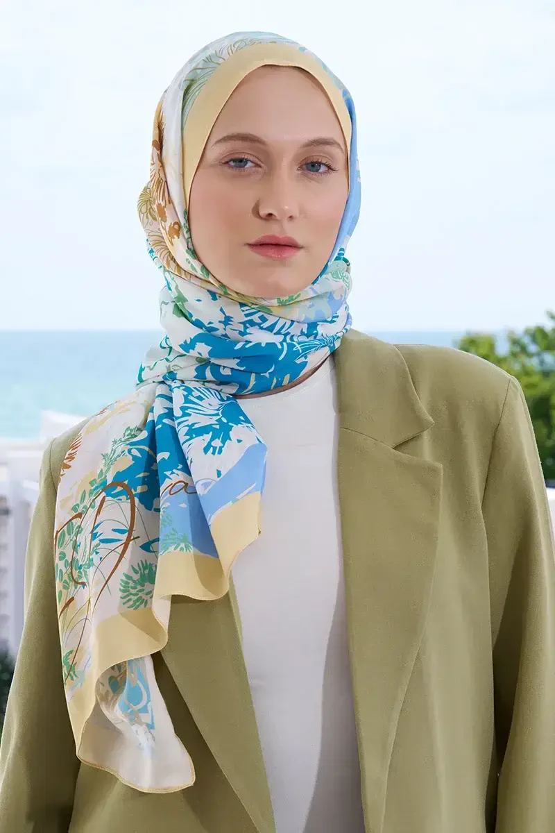 Curated Paradise Şal - Sarı - ED Scarf