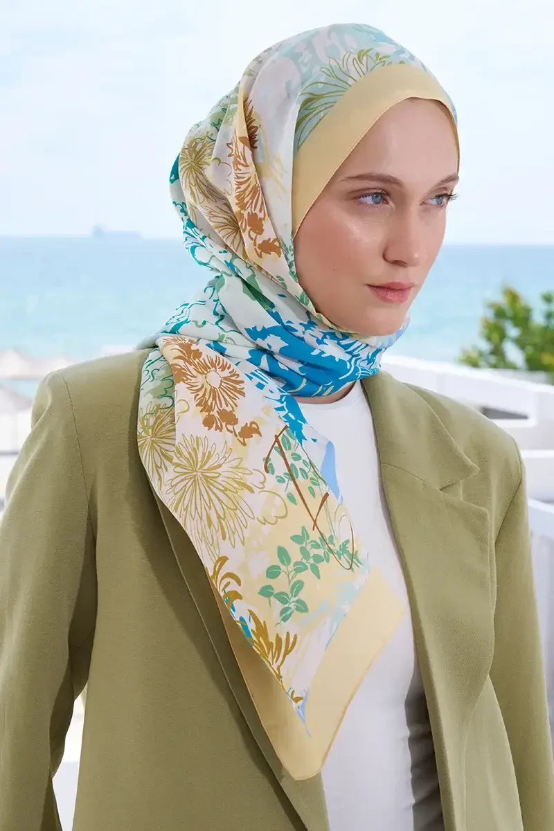 Curated Paradise Şal - Sarı - ED Scarf