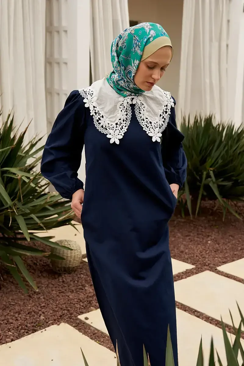 Curated Secret Garden Şal - Turkuaz - ED Scarf