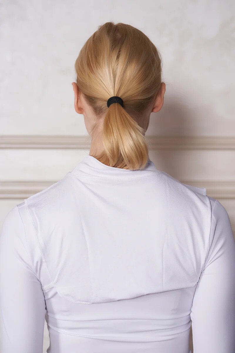 Düz Balıkçı Yaka Viskon Tesettür Boyunluk - Beyaz - ED SCARF