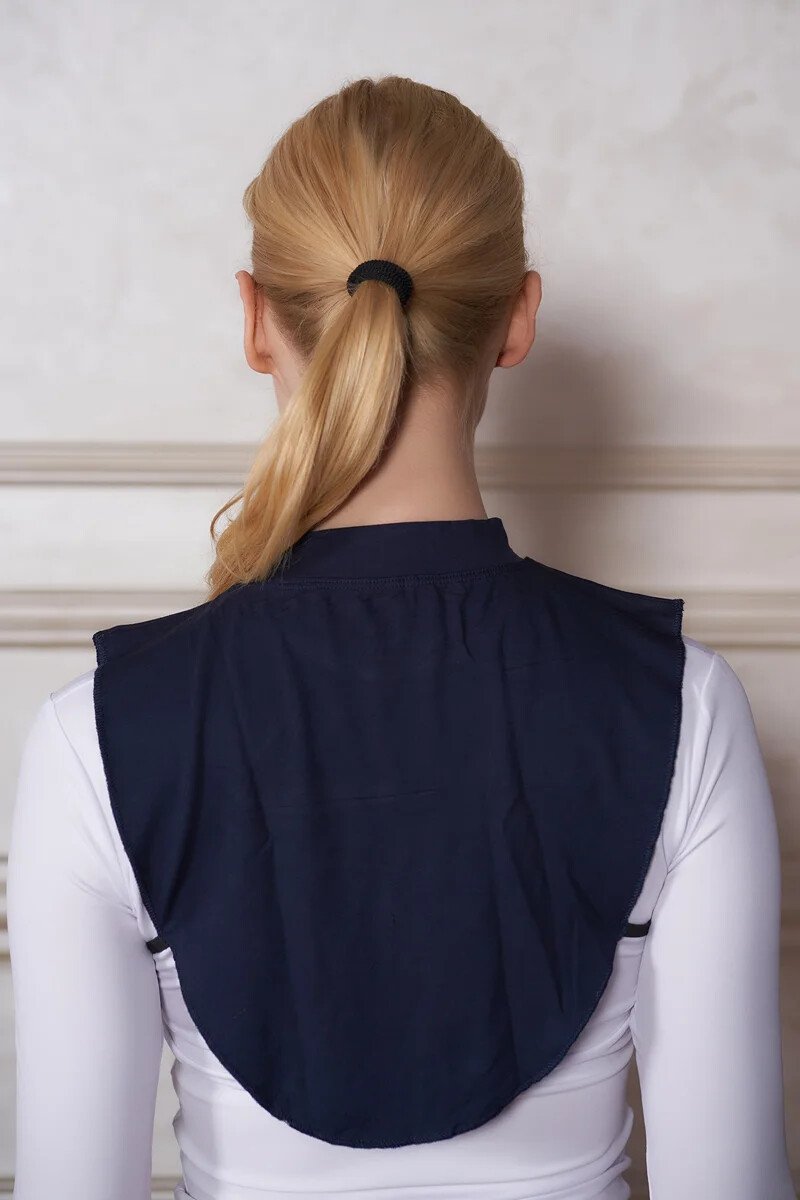 Düz Balıkçı Yaka Viskon Tesettür Boyunluk - Lacivert - ED SCARF