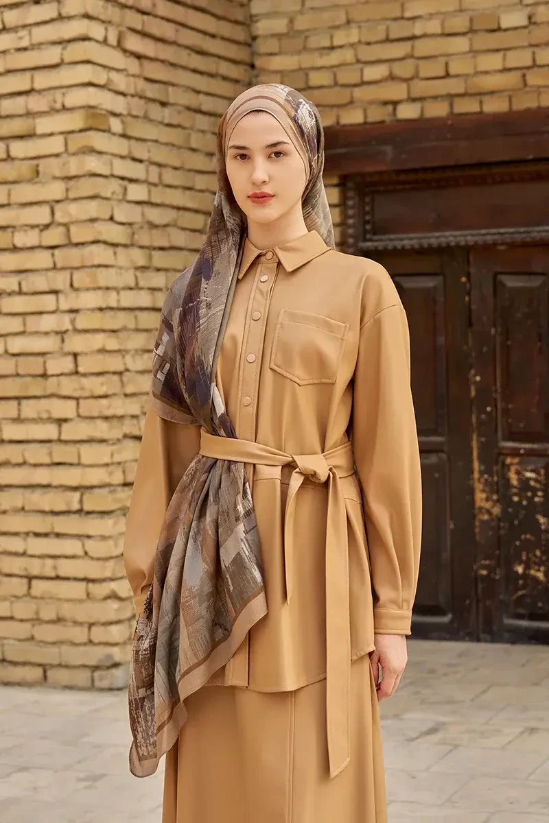 Fearless Pamuk Modal Şal - Vizon - 3