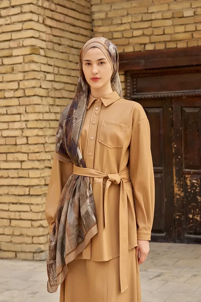 Fearless Pamuk Modal Şal - Vizon - 3